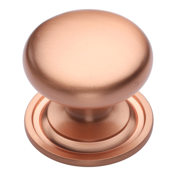 C2240 38-SRG • 38 x 38 x 33mm • Satin Rose Gold • Heritage Brass Mushroom Cabinet Knob